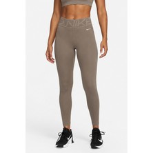 Nike Pro Sculpt High Women Tight Kadın Yüksek Bel Tam Boy Tayt Soft Yumuşak Toparlayıcı Tayt Kahverengi