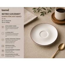 Bonnami Retro Gourmet Porselen Kahve Fincanı Tabağı 12 cm - Şık ve Dayanıklı