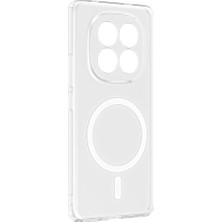 Lyon Tech Xiaomi Redmi Note 15 Pro 4g Kılıf Zore London Şeffaf Kapak – M-Safe Manyetik Tutucu Uyumlu, Kamera Korumalı Sert Pc Kılıf