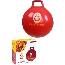 Galatasaray Lisanslı 6-12 Yaş Çocuklar Için 55CM Zıp Zıp Eğlenceli Zıplama Egzersiz Aktivite Topu Pompa Hediyeli
