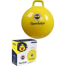 Fenerbahçe Lisanslı 6-12 Yaş Çocuklar Için 55CM Zıp Zıp Eğlenceli Zıplama Egzersiz Aktivite Topu Pompa Hediyeli