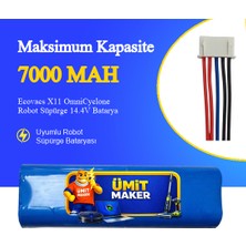 Ümit Maker Ecovacs X11 Omnicyclone Robot Süpürge 7000 Mah Batarya