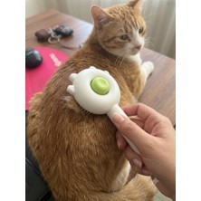 Chipetpet Kedi Köpek Tüy Toplama Tarama Otomatik Temizlenen Tuşlu Kulak Şekilli Fırça