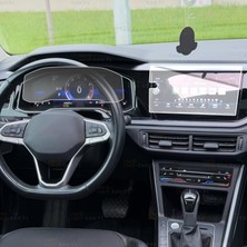 Ael-Tech Volkswagen Taigo Uyumlu Mat Dijital Gösterge ve Tek Tuşlu Navigasyon 9h Nano Ekran Koruyucu 2li Set 2024-2026