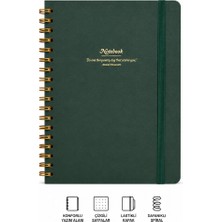 Mcreative Victoria's Journals Spiralli Sert Kapak Defter Canvas A5 100 gr 160 Sayfa Çizgili Defter