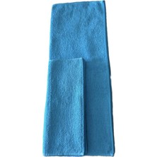 Ağcabay Tekstil Ultra Lüks %100 Pamuk Ikili Turkuaz Yüz (90X50) ve Banyo Havlusu (90X150) Seti