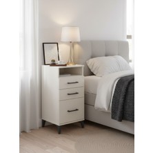 Dienni Arges Komodin Tek Raflı 3 Çekmeceli 44X30X96 Aytaşı-Aytaşı