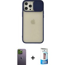 Pileli Store Pilelistore™ iPhone 12 Pro Max Kılıf Vadi Çizgi - Siyah 5d Eko Cam Ekran Koruyucu + Neon Fosforlu Kamera Lens - Yl