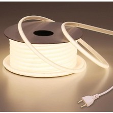 Sakin Enerji Neon Şerit LED 220 Volt Esnek Silikonlu Aydınlatma + Fiş Dahil