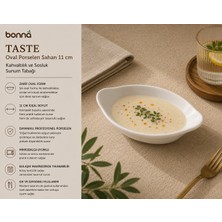 Bonnami Bonna Taste Oval Porselen Sahan 11 cm - Kahvaltılık ve Sosluk Sunum Tabağı