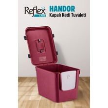 Reflex Care Handor Kapalı Kedi Tuvaleti Mor (57,5 x 43,5 x 39 Cm)
