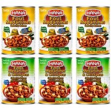 HANA Bakla ve Nohut Konservesi 400 gr x 3 Adet + Bakla Limonlu Kimyonlu Konservesı 400 gr X3