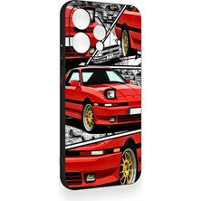 Vip Case Oppo Reno 15 5g Uyumlu Kırmızı Supra Desenli Silikon Kılıf