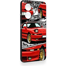 Vip Case Oppo A3 Uyumlu Kırmızı Supra Desenli Silikon Kılıf