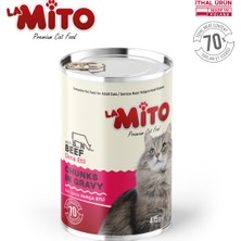 La Mito LaMito Soslu Dana Etli Yaş Kedi Maması 415GR x 12 Adet