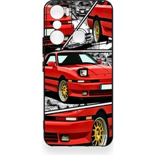 Vip Case Infinix Hot 20I Uyumlu Kırmızı Supra Desenli Silikon Kılıf