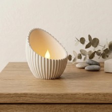 Aksefuar Lazer Minimalist Estetik Modern Tasarım Mumluk / Dekoratif Obje / Beyaz