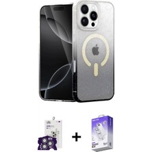 Pileli Store Pilelistore™ iPhone 16 Pro Max Kılıf Eksen Minimal Özel Seri - Siyah Bilvis 5in1 3D Magic Cam Ekran Koruyucu + Bilvis Titan Kamera Lens - Gs