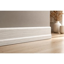 İnan Yapı Laminant Parke Süpürgelik 6cm Premium Beyaz Meşe