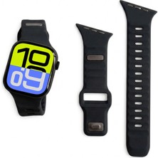 Nezih Case Apple Watch 4/5/6/7/8/9/10/se/ultra/ultra2 44/45/49MM / Seri 10/11 46MM Uyumlu Yumuşak Silikon Kordon