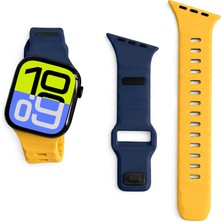 Nezih Case Apple Watch 4/5/6/7/8/9/10/se/ultra/ultra2 44/45/49MM / Seri 10/11 46MM Uyumlu Yumuşak Silikon Kordon