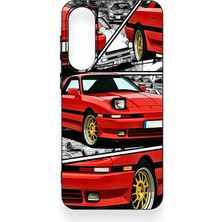 Vip Case Samsung A57 Uyumlu Kırmızı Supra Desenli Silikon Kılıf
