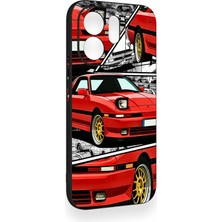 Vip Case Vivo V70 5g Uyumlu Kırmızı Supra Desenli Silikon Kılıf
