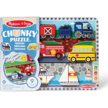 Melissa and Doug Ahşap Tombul Yapboz Araçlar 9 Parça