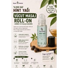 İlaçsız Market Hint Yağı Vücut Masaj Roll-On (Göbek ve Kalça Bakımı) - 50 cc