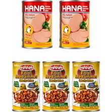 HANA Tavuk Salam 380 gr X2 + Kimyonlu Bakla Konservesi 400 gr X3