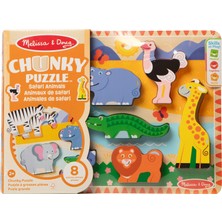 Melissa and Doug Ahşap Tombul Yapboz Safari 8 Parça