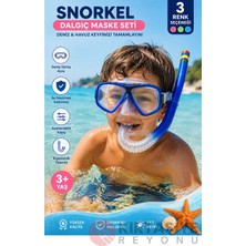 Premini Çocuk ve Gençler Için Deniz Havuz Yüzme Seti Gözlük ve Snorkel