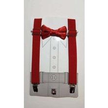 Nacar Store Erkek Çocuk 23NISAN Özel Gün Doğumgünü Kostüm Gösteri Pantolon Askısı & Papyon Takım
