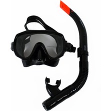 Premini Yüzme ve Dalış Için Dayanıklı Temperli Cam Maske ve Snorkel Seti