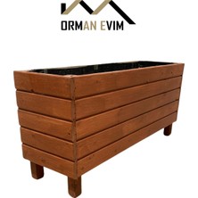 Orman Evim Ahşap Çiçeklik Dekoratif Dış Mekan Saksı 30x100x50