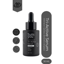 Suits You Cosmetic Suits You Tri-Active Serum 3’lü Etki Aydınlatıcı-Nemlendirici-Leke Karşıtı-Cilt Tonu Eşitleyici 30ml