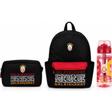 Zümrüt Kırtasiye Galatasaray Lisanslı 3 Bölmeli Sırt Çantası 26523+ Matara 26567+ Kalemlik 26524