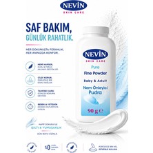 Nevin Bebek ve Yetişkin Nem Önleyici Pudra 90 gr - Pişik Karşıtı Hassas Cilt Koruyucu Bakım Pudrası