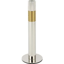 Qua Home Yumi Metal Mumluk Silver Gold 9X26 cm