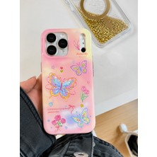 Edelfu iPhone 17 Pro Max Uyumlu - Yanları Şeffaf Arkası Parlak Kapak Desenli Koruyucu Telefon Kılıfı