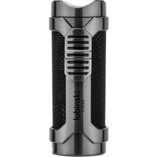 Lubinski Cigar Sehpa Kapaklı Delicili Tek Torch Puro Çakmağı Gunmetal