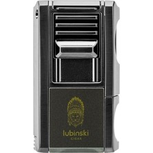 Lubinski Yeni Seri Dahili V-Cutter Delicili ve Iğneli Puro Çakmağı Gunmetal