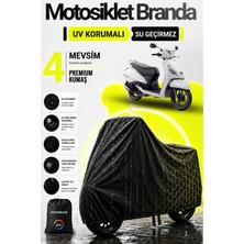 Motobros Motosiklet Brandası Motor Brandası Tvs Jupiter Uyumlu Blackshield Siyah Su Geçirmez Uv Korumalı Motor Örtüsü