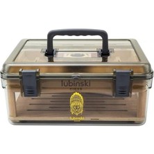 Lubinski Plexi -Sedir Şeffaf Puro Kutusu Humidor 50S