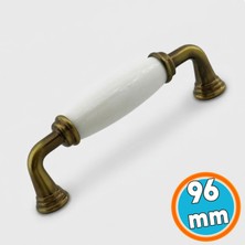 Nzb Gerçek Porselen Antik Sarı Kulp 96 mm Mobilya Çekmece Mutfak Dolabı Dolap Kapak Kulplar Kulb Kulpu