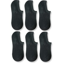 Nacar Store Erkek Füme Bambu Görünmez Spor Ayakkabı Çorabı 6'lı