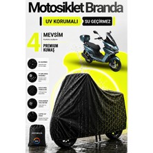 Motobros Motosiklet Brandası Motor Brandası Rks Newlight ve Pro Uyumlu Blackshield Siyah Su Geçirmez Uv Korumalı Motor Örtüsü