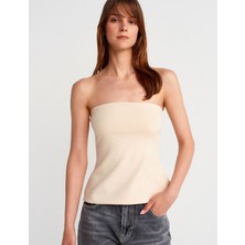 Cns Woman Straplez Top - Taş