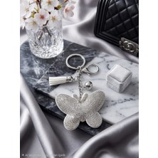 Attaleia Shop Parıltılı Kelebek Anahtarlık Şık Çanta Aksesuarı