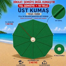 Şemsiyecim 10 Telli Plaj Şemsiyesi Üst Kumaşı 2 Metre Çap 1 Metre Tel Uyumlu